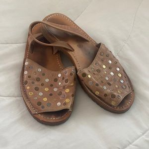 Tan Leather Seychelles Flat Sandals